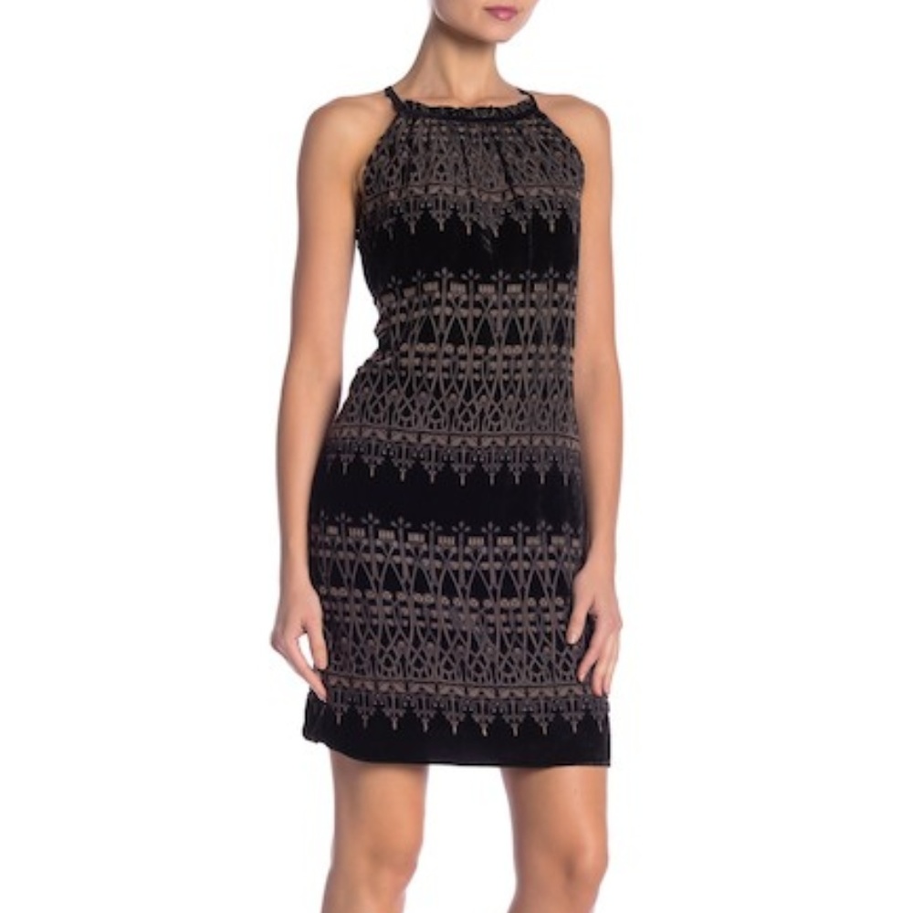 NWT Max Studio Velvet Devore Printed Dress